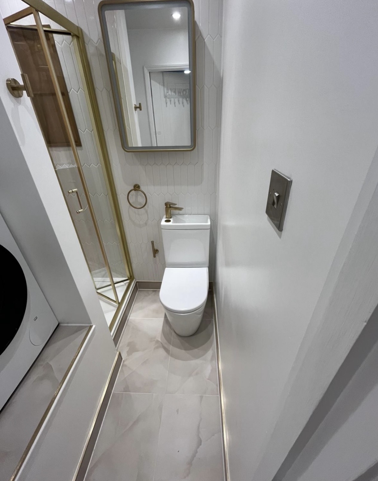 Brass-detail cloakroom — Nearby Birmingham project by M3 Trades