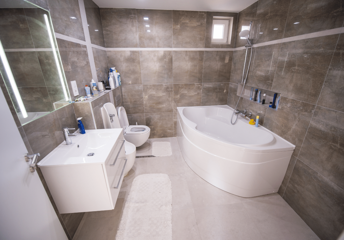 A bathroom renovation completed by bathroom fitters in Solihull M3 Trades